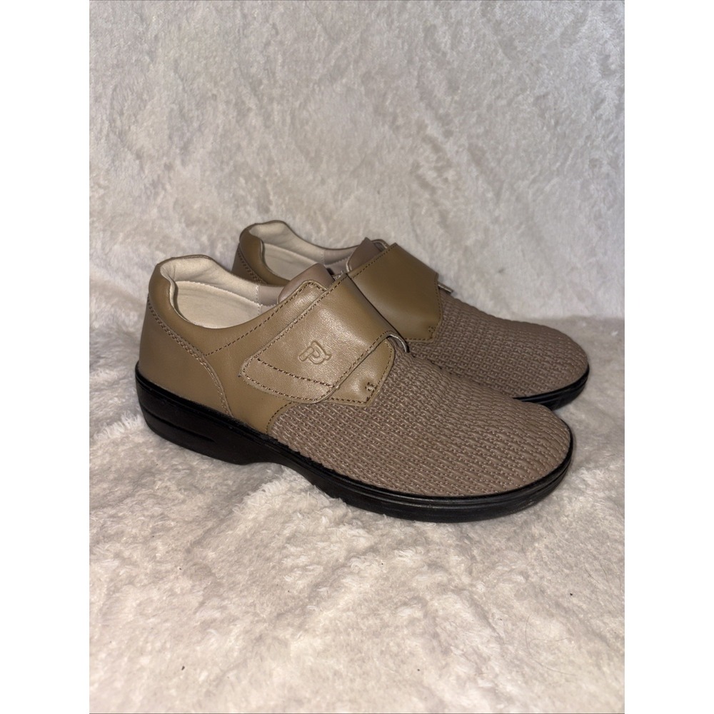 Women's Propet Shoes Leather Upper Beige/Tan Size 10M WPRX25